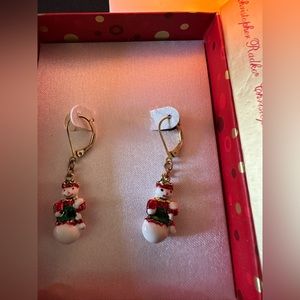 Christopher Radko presents Shiny Bright Snowman Earrings